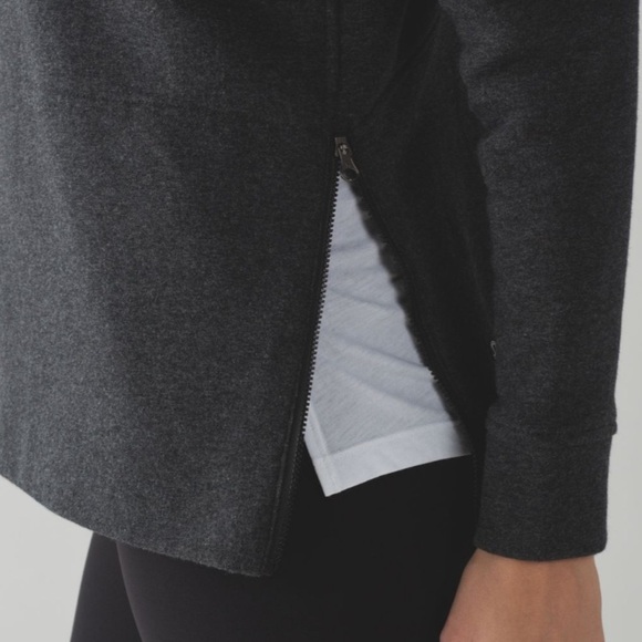 Lululemon Yes Fleece Pullover Heathered Black/Black Size 4 - Picture 8 of 9